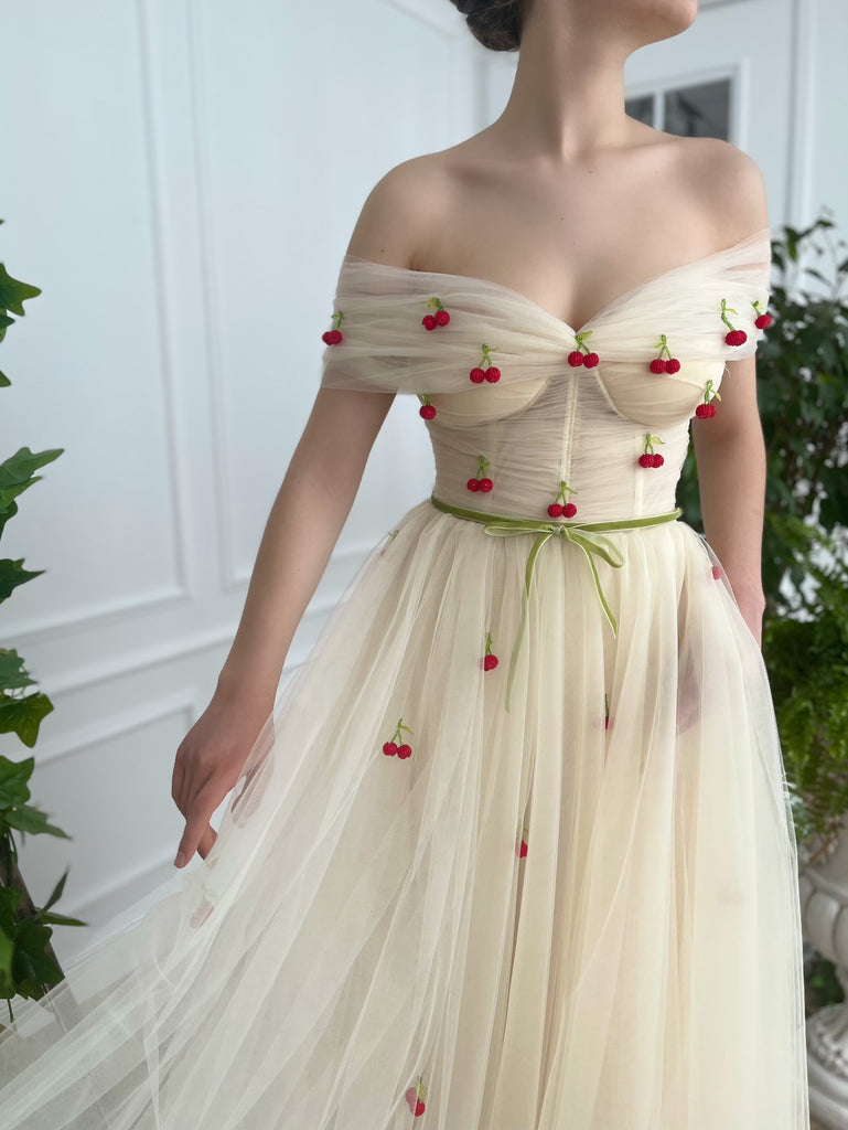 Cherry Ivory Dress | Teuta Matoshi